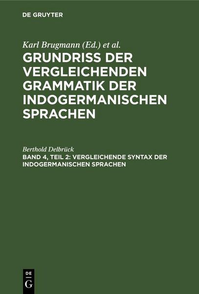 Produktbild: Vergleichende Syntax der indogermanischen Sprachen