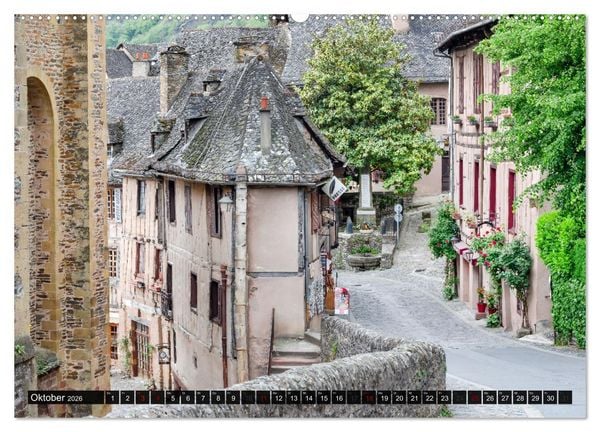 Produktbild: Conques ist eine wichtige Station am franz&ouml;sischen Jakobsweg (hochwertiger Premium Wandkalender 2026 DIN A2 quer), Kunstdruck in Hochglanz