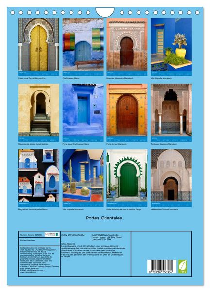 Produktbild: Portes Orientales (Calendrier mural 2026 DIN A4 horizontal), CALVENDO calendrier mensuel
