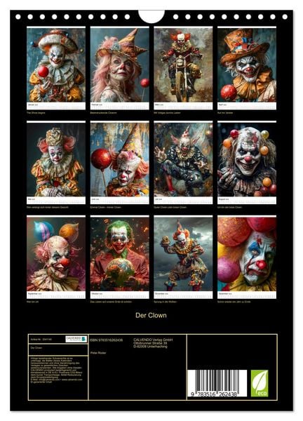 Produktbild: Der Clown (Wandkalender 2026 DIN A4 hoch), CALVENDO Monatskalender
