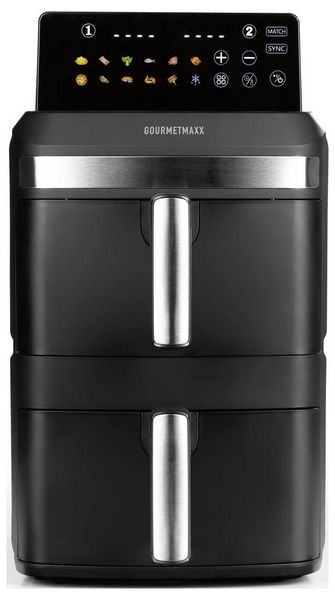 Produktbild: GourmetMaxx 16818 Hei&szlig;luft-Fritteuse 12l 2800W Antihaftbeschichtung, BPA-frei, Cool-Touch-Geh&auml;use, digitaler Timer, Grillfunktion