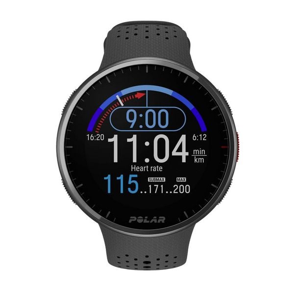 Polar PACER PRO HR GPS-Pulsuhr mit Brustgurt Carbon, Grau