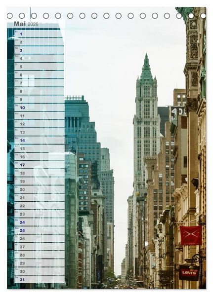 Produktbild: New York - Manhattan (Tischkalender 2026 DIN A5 hoch), CALVENDO Monatskalender
