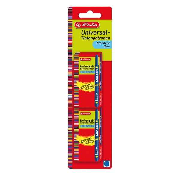 Produktbild: Herlitz Universal Tintenpatronen, 2 x 5er Set K&ouml;nigsblau