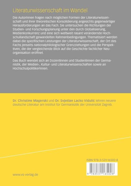Produktbild: Literaturwissenschaft im Wandel