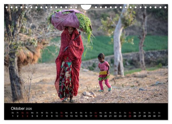 Produktbild: Indiens Gesichter (Wandkalender 2026 DIN A4 quer), CALVENDO Monatskalender