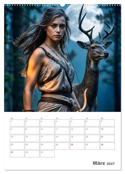 Produktbild: Gesch&ouml;pfe der griechischen Mythologie - Eine KI-Welt der griechischen G&ouml;tter, Kreaturen und Abenteurer (hochwertiger Premium Wandkalender 2027 DIN A2 hoch), Kunstdruck in Hochglanz