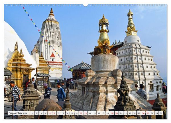 Produktbild: KATHMANDU, Nepals Hauptstadt (hochwertiger Premium Wandkalender 2026 DIN A2 quer), Kunstdruck in Hochglanz