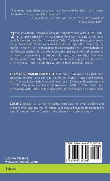 Produktbild: The Inventions, Researches, and Writings of Nikola Tesla