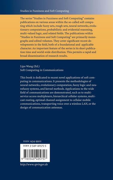 Produktbild: Soft Computing in Communications