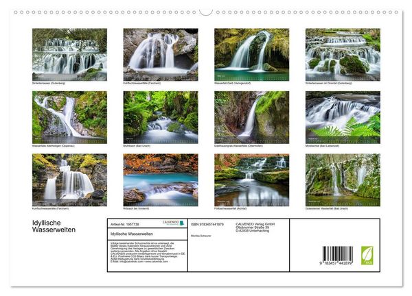 Produktbild: Idyllische Wasserwelten (hochwertiger Premium Wandkalender 2026 DIN A2 quer), Kunstdruck in Hochglanz