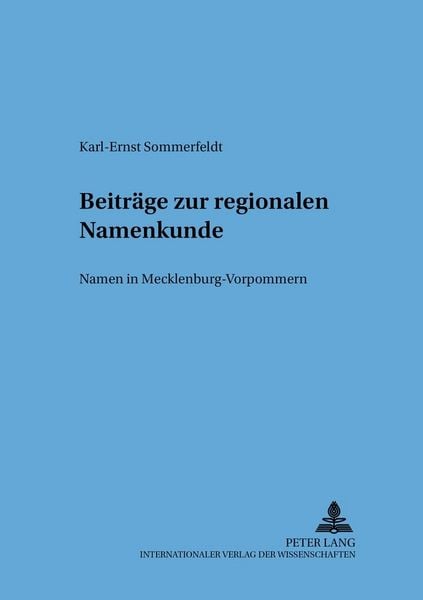 Produktbild: Beitr&auml;ge zur regionalen Namenkunde