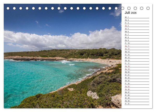 Produktbild: Mallorca - Str&auml;nde im S&uuml;dosten (Tischkalender 2026 DIN A5 quer), CALVENDO Monatskalender