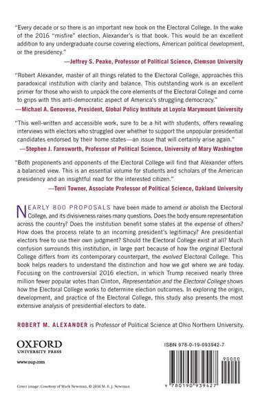 Produktbild: Representation and the Electoral College