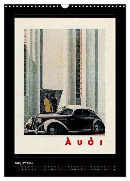 Produktbild: Historische Automobilplakate (Wandkalender 2026 DIN A3 hoch), CALVENDO Monatskalender