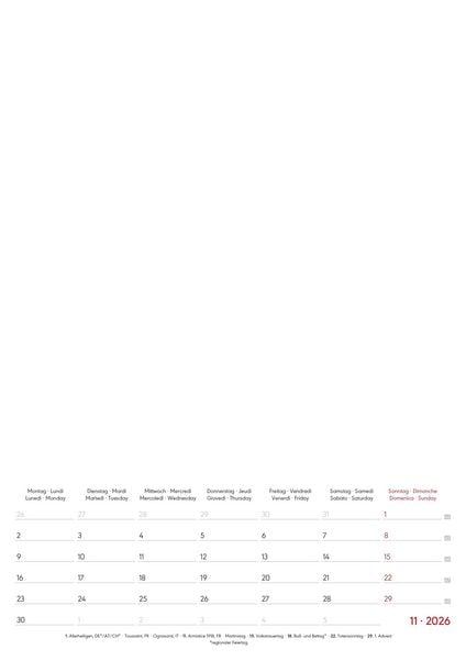 Produktbild: Kreativ-Kalender A4 Notiz 2026 mit Platz für Notizen - weiß - 21 x 29,7 - Do it yourself calendar A4 - datiert - Foto-Kalender - Alpha Edition