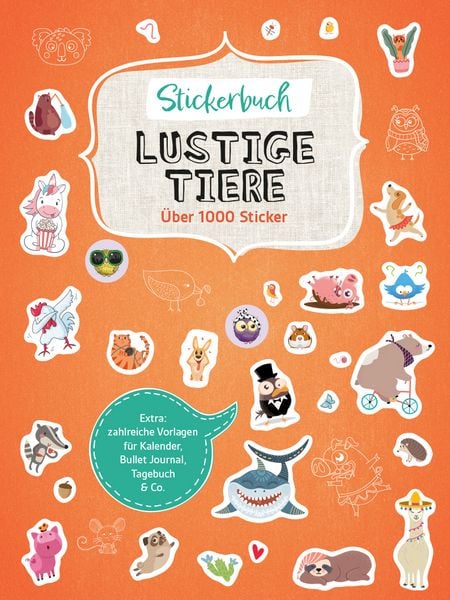 Produktbild: Stickerbuch Lustige Tiere I Über 1000 Sticker