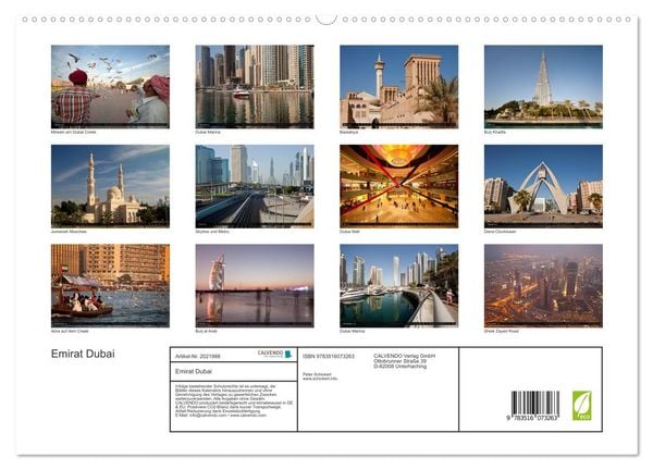 Produktbild: Emirat Dubai (hochwertiger Premium Wandkalender 2026 DIN A2 quer), Kunstdruck in Hochglanz