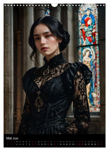 Produktbild: Gothic beauties - Sch&ouml;nheiten der Nacht (Wandkalender 2026 DIN A3 hoch), CALVENDO Monatskalender