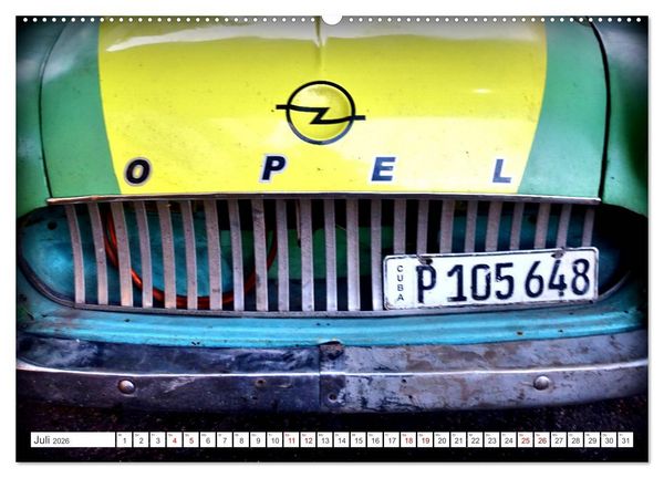 Produktbild: El Capit&aacute;n - Der Opel Kapit&auml;n in Kuba (hochwertiger Premium Wandkalender 2026 DIN A2 quer), Kunstdruck in Hochglanz