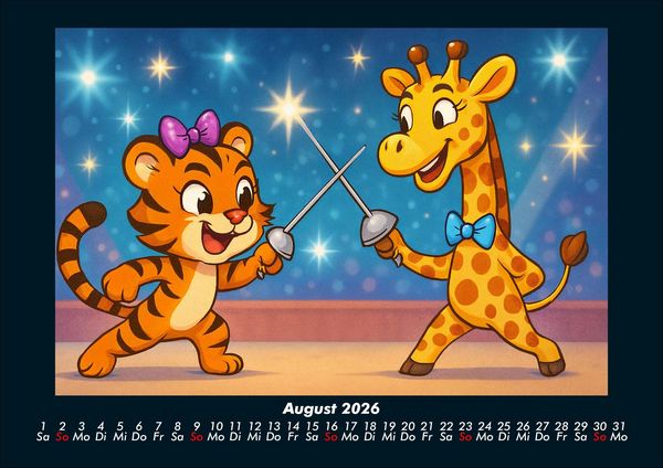 Produktbild: Tina & Nala bei den Olympischen Spielen 2026 Fotokalender DIN A4
