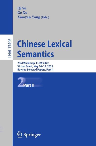 Produktbild: Chinese Lexical Semantics