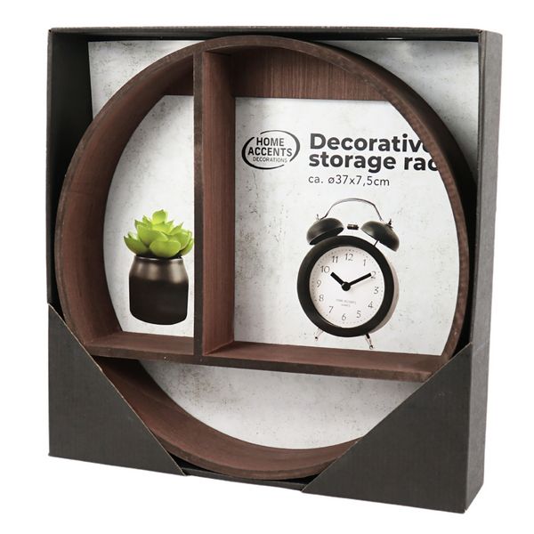 Produktbild: HTI-Living Wandregal MDF rund Dunkelbraun Wandregal MDF rund Dunkelbraun