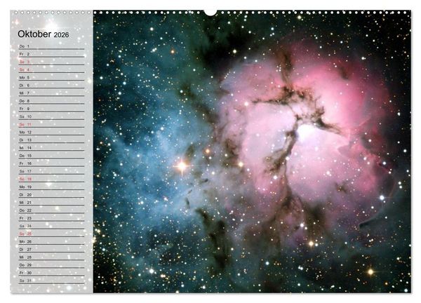 Produktbild: Universum. Farbenpracht der Gasnebel (Wandkalender 2026 DIN A2 quer), CALVENDO Monatskalender