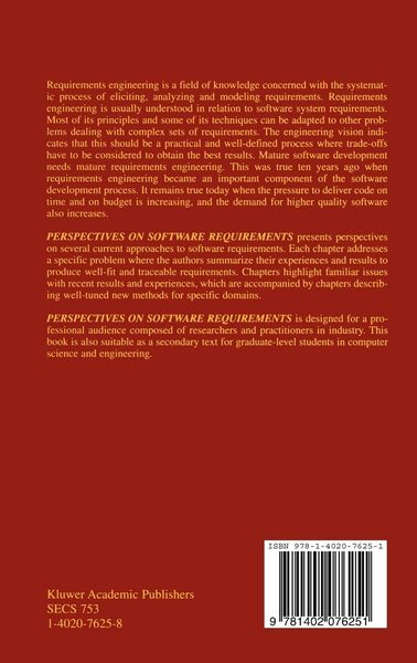 Produktbild: Perspectives on Software Requirements