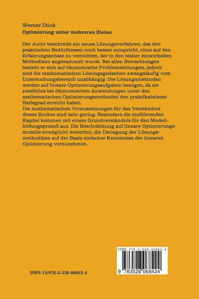 Produktbild: Optimierung unter mehreren Zielen
