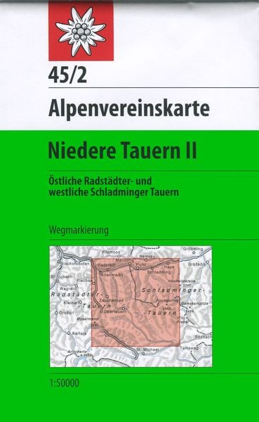 Produktbild: DAV Alpenvereinskarte 45/2 Niedere Tauern 2. 1 : 50 000 Wegmarkierung