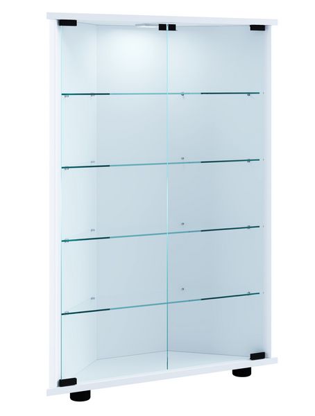 Produktbild: Holz Glas Eckvitrine Vitrine Sammelvitrine Jecka L