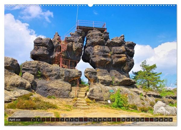 Produktbild: Zittauer Gebirge - Deutschlands kleinstes Mittelgebirge (hochwertiger Premium Wandkalender 2026 DIN A2 quer), Kunstdruck in Hochglanz