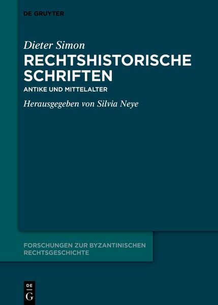 Produktbild: Rechtshistorische Schriften