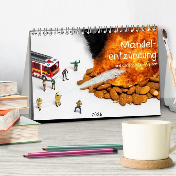 Produktbild: Mandelentz&uuml;ndung ... und andere Mini-Welten (Tischkalender 2026 DIN A5 quer), CALVENDO Monatskalender