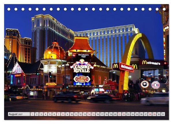 Produktbild: Las Vegas, Stadt der wahr gewordenen Tr&auml;ume (Tischkalender 2027 DIN A5 quer), CALVENDO Monatskalender