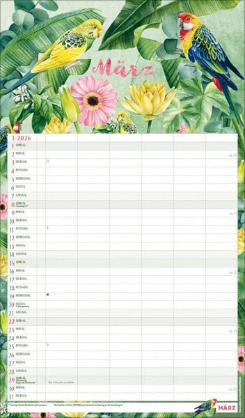 Produktbild: Familienplaner Aquarell 2026