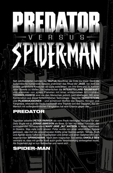 Produktbild: Predator vs. Spider-Man: Jagd auf die Spinne