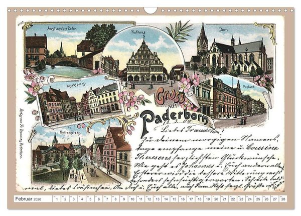 Produktbild: Gru&szlig; aus Paderborn (Wandkalender 2026 DIN A3 quer), CALVENDO Monatskalender