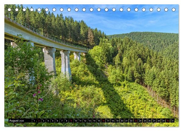 Produktbild: Br&uuml;cken des Landkreises Sonneberg (Tischkalender 2026 DIN A5 quer), CALVENDO Monatskalender