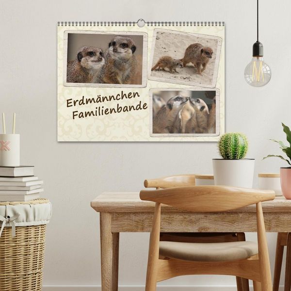 Produktbild: Erdm&auml;nnchen Familienbande (Wandkalender 2026 DIN A3 quer), CALVENDO Monatskalender