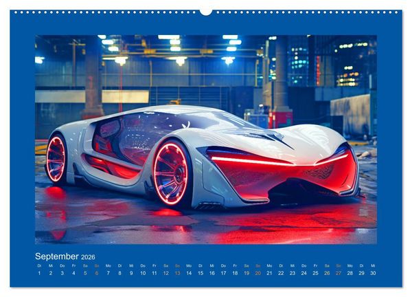 Produktbild: Zukunftsvisionen auf R&auml;dern - Dystopische Fahrzeuge (Wandkalender 2026 DIN A2 quer), CALVENDO Monatskalender