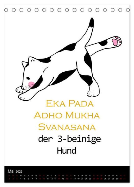 Produktbild: Yogakatzen - ganz entspannt im Hier und Jetzt (Tischkalender 2026 DIN A5 hoch), CALVENDO Monatskalender