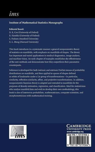 Produktbild: Nonparametric Inference on Manifolds