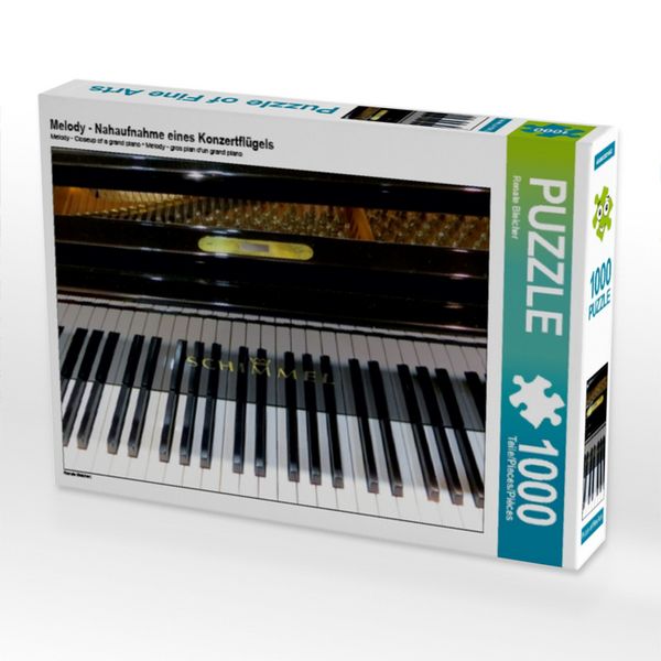 Produktbild: CALVENDO Puzzle Melody - Nahaufnahme eines Konzertfl&uuml;gels | 1000 Teile Lege-Gr&ouml;&szlig;e 64x48cm Foto-Puzzle f&uuml;r gl&uuml;ckliche Stunden