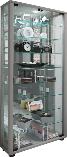 Produktbild: Glas Stand Vitrine Sammelvitrine Lumo Maxi Spiegel