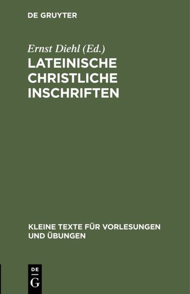 Produktbild: Lateinische christliche Inschriften