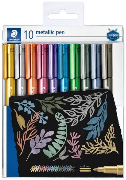 Produktbild: STAEDTLER 8323 Metallic pen, Etui mit 10 sortierten Farben, 8323 TB10