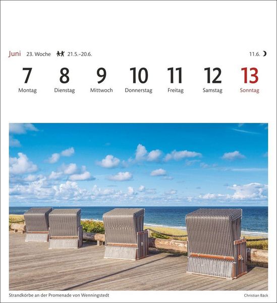 Produktbild: Sylt Sehnsuchtskalender 2027 - Wochenkalender mit 53 Postkarten