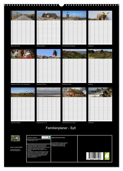 Produktbild: Familienplaner - Sylt (hochwertiger Premium Wandkalender 2026 DIN A2 hoch), Kunstdruck in Hochglanz